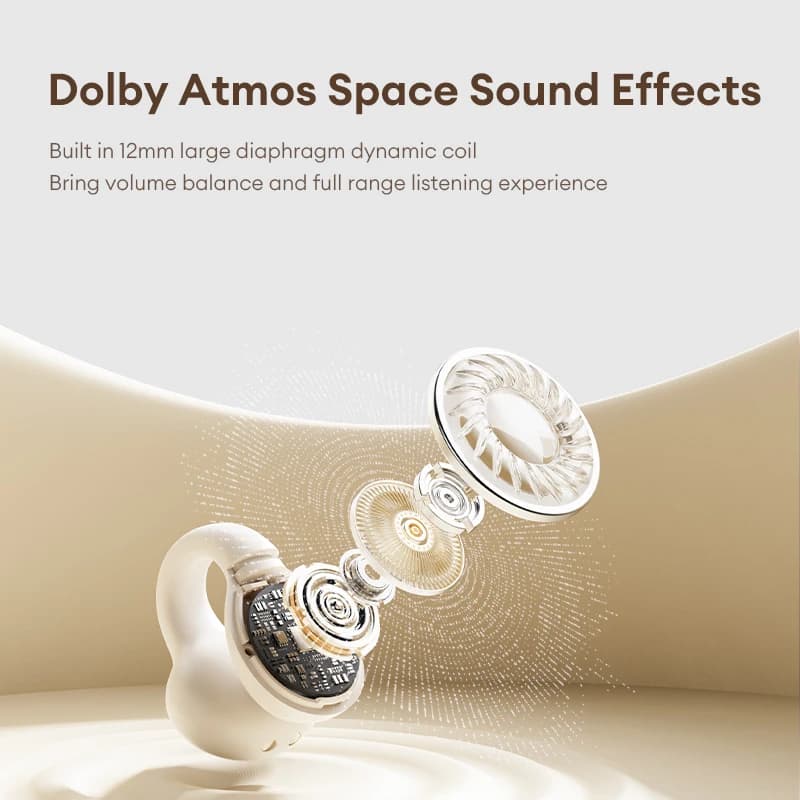 سماعات أذن لينوفو LP25 OWS بلوتوث 5.4 لاسلكية، عمر بطارية طويل، إلغاء الضوضاء، سماعات ألعاب ستيريو HIFI مع ميكروفون - 6