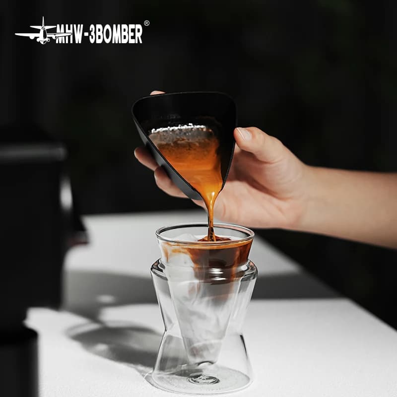 MHW-3BOMBER BeanBoat Coffee Bean Dosing Cup Aluminum Alloy Coffee Dosing Tray Coffee Bar Accessories For Coffee Enthusiast - 5