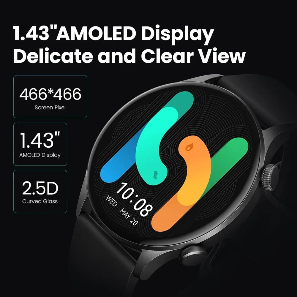 Haylou Solar plus Smartwatch 1.43" AMOLED Bluetooth Phone Call Capability IP68 Waterproof Sports Smart Watch - 6