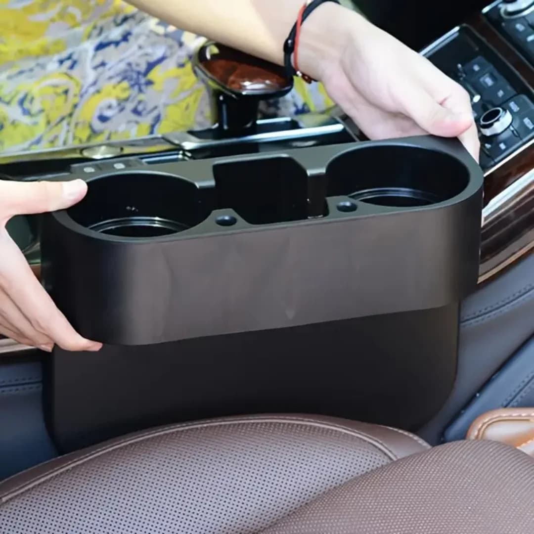 حامل أكواب السيارة، حامل أكواب لجيب جانب السيارة، منظم فجوة مقعد السيارة، حامل أكواب ومشروبات للهاتف المحمول في مقعد السيارة - 6