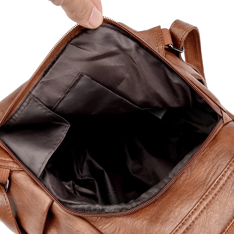 NEW Anti theft Backpack Purses High Quality Soft Leather Female Vintage Bag School Bags Travel Bagpack Ladies Bookbag Rucksack - 6
