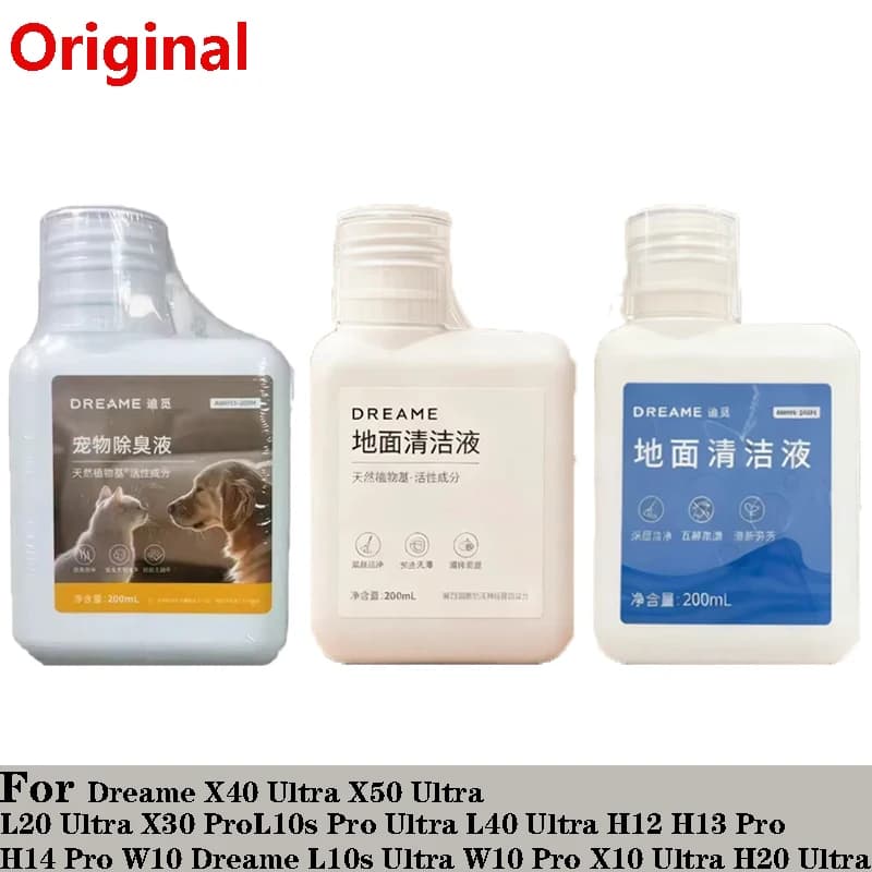 Original Dreame L40 Ultra AE \X40 Ultra / l10s ultra gen2 /X50 ultra/H12 Pro /W10 Cleaning Fluid Parts Accessories 200ml