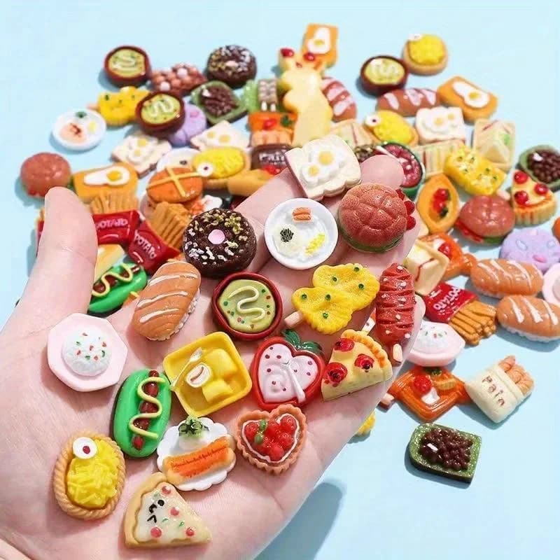 random Miniature Dollhouse Supermarket Food Snacks Mini Cake Wine Drink Food Accessories Kids Gift - 6
