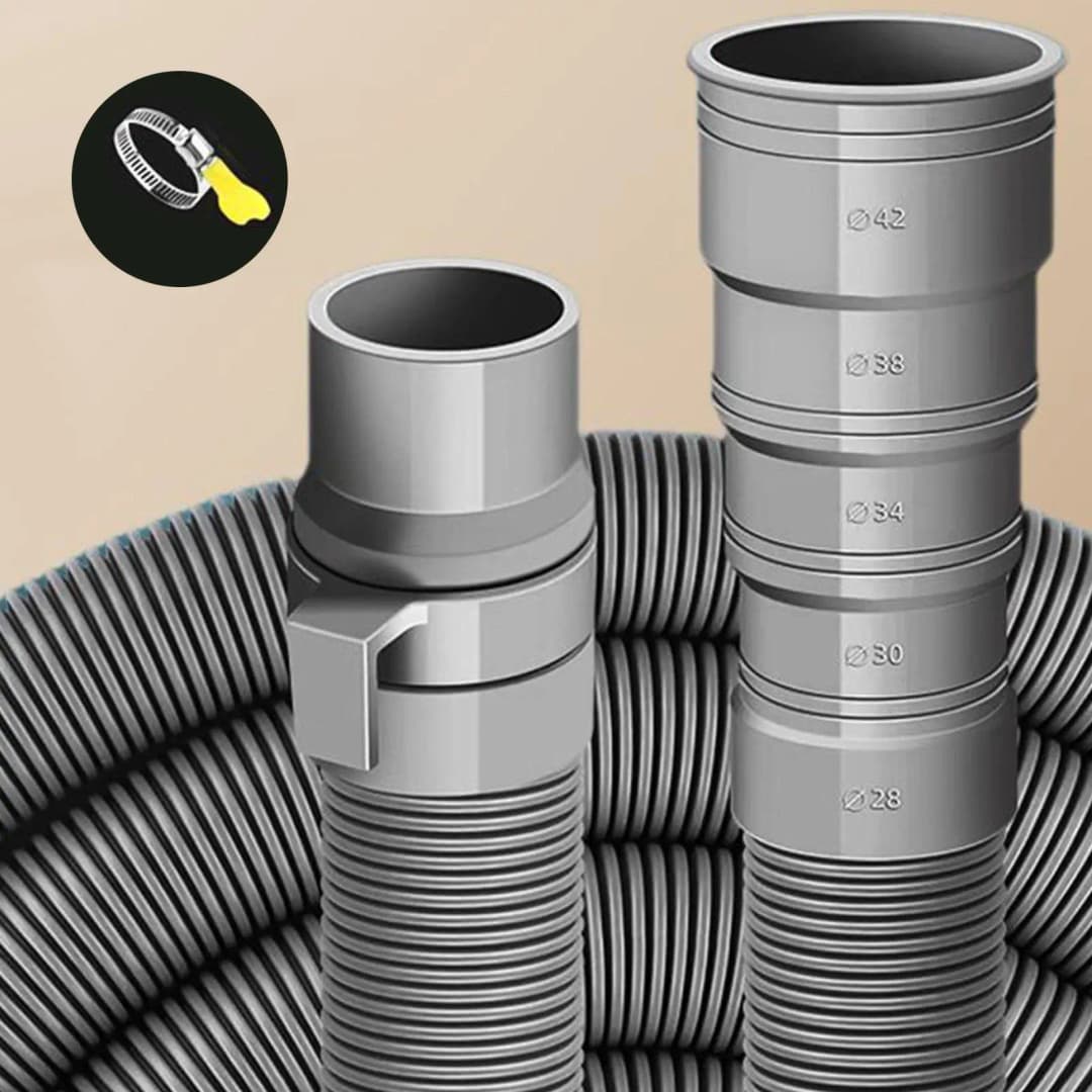 مجموعة أنابيب صرف صحي قابلة للطي 2/4/6/10 متر لمقطورات الكرفانات خرطوم صرف صحي مع محول قابل للتعديل وملقط خرطوم مقاوم للتسرب إكسسوارات مقطورات - 5