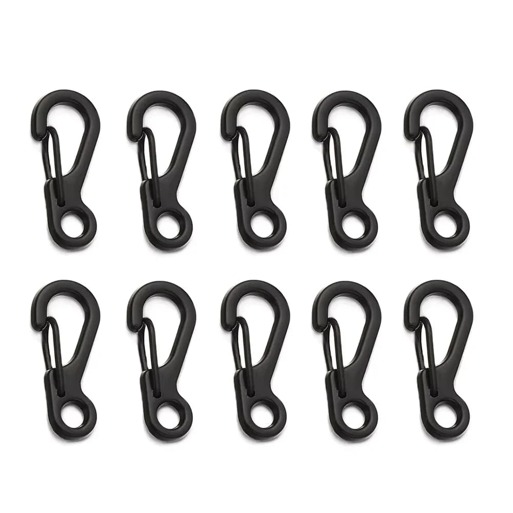 4/10 قطع كارابينر حلقة دائرية سلسلة مفاتيح مشابك زنبركية مشبك تعليق من سبائك الألمنيوم أدوات تخييم خارجية - 3