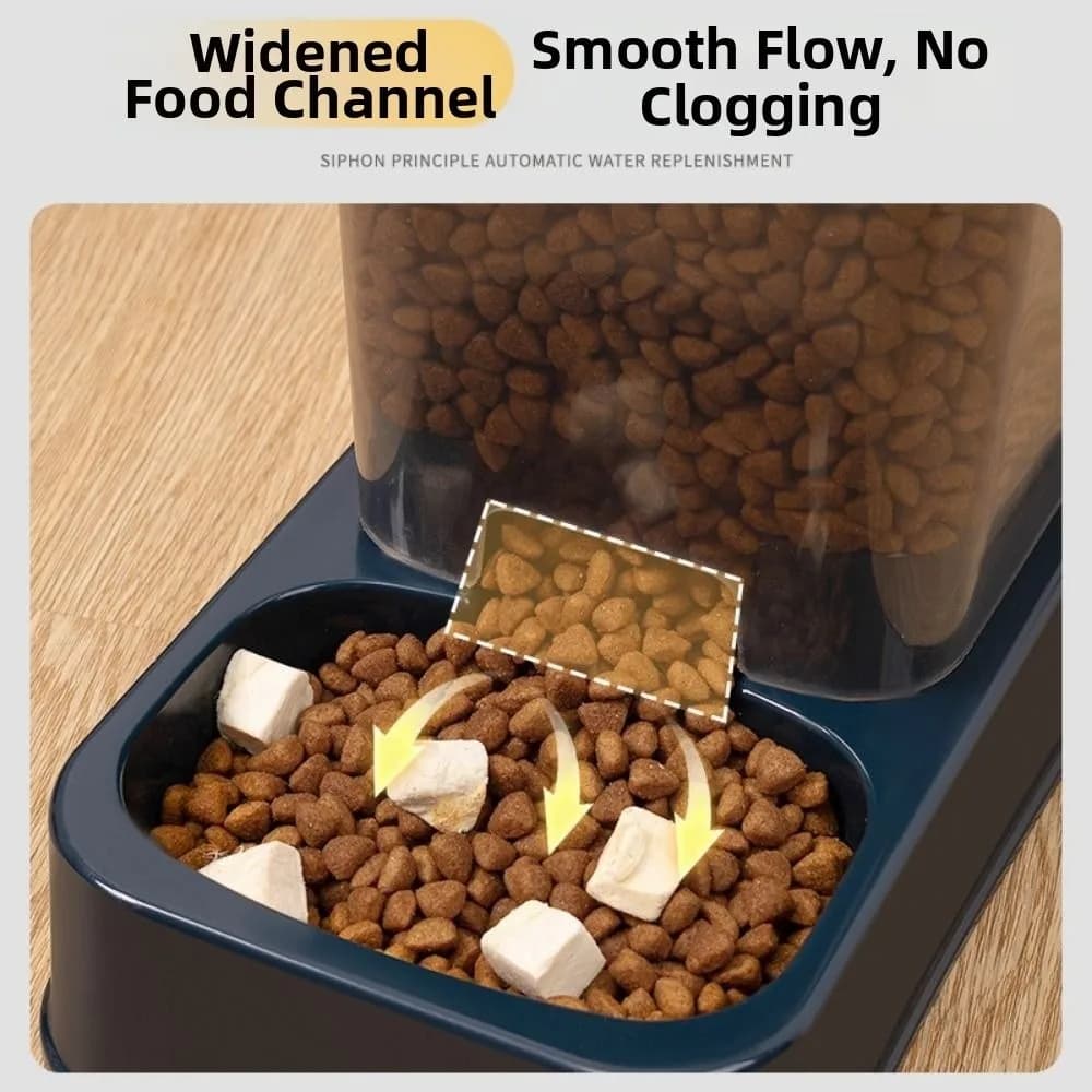 1.2L/1.5L Pet Automatic Feeder Plastic Large Capacity Cat Dog Water Dispenser Feeder Set 3 Colors 2 Styles - 4