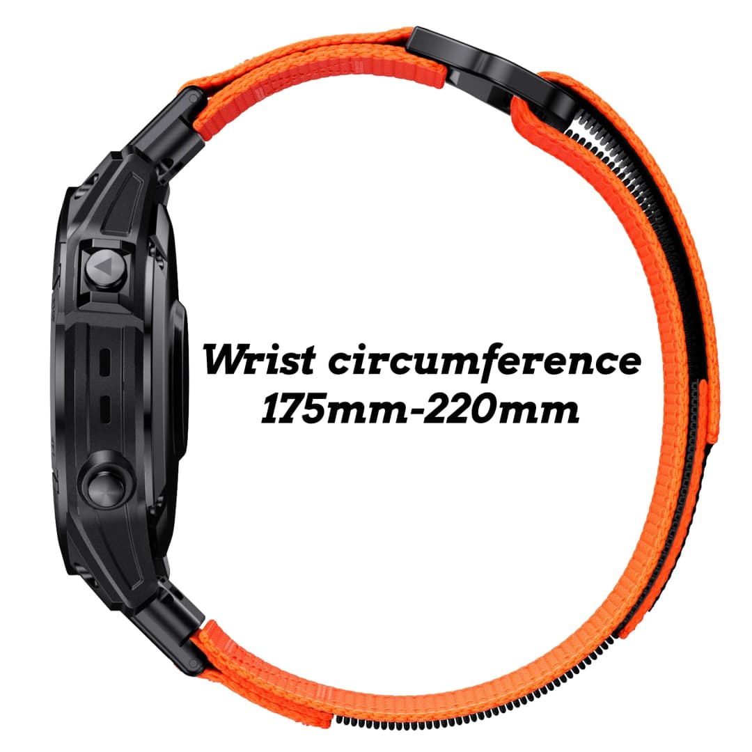 حزام ساعة Garmin Quick Fit مقاس 22/26 ملم لـ fenix 6 6X Pro 5 5X 7 7X مع شاحن/كابل شحن وحزام ساعة منسوج من النايلون - 4