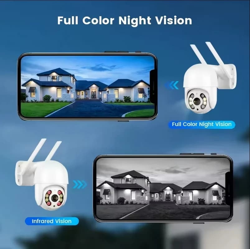 Outdoor V360pro 5MP 4K WiFi Security Camera, Full Color Night Vision, IP Smart Video Surveillance CCTV Home Monitor - 5