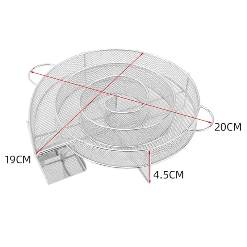 Stainless Steel Cold Smoke Generator Charcoal Barbecue Round Meshes Apple Wood Chips Smoker BBQ Grill Accessories For Salmon - 6