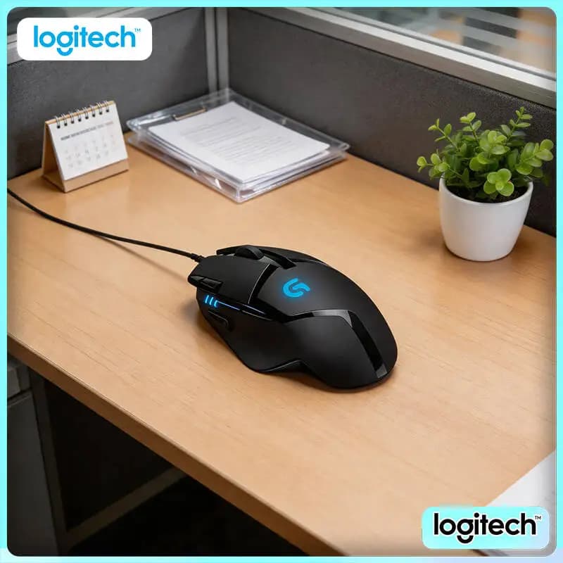 Logitech G402 Gaming Mouse 8 Buttons 32-Bit ARM Processor Anti-Slip Grips for Extended Gaming Sessions