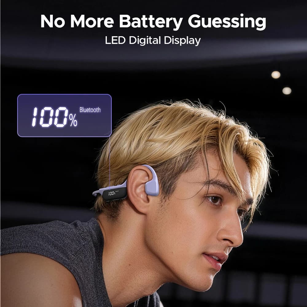 سماعات DOOGEE BoneBeat Run بنقل عظمي رقمي مقاومة للماء مع خطاف أذن لاسلكية بتقنية Bluetooth 6.0 للجري - 3