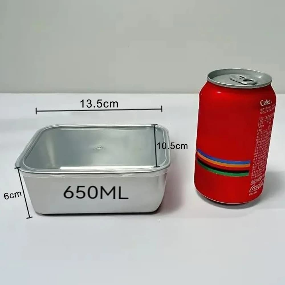 Stainless Steel Food Storage Container with Lid - Airtight Fresh-Keep Box for Fridge | Small Thickened Kitchen Organizer - 6
