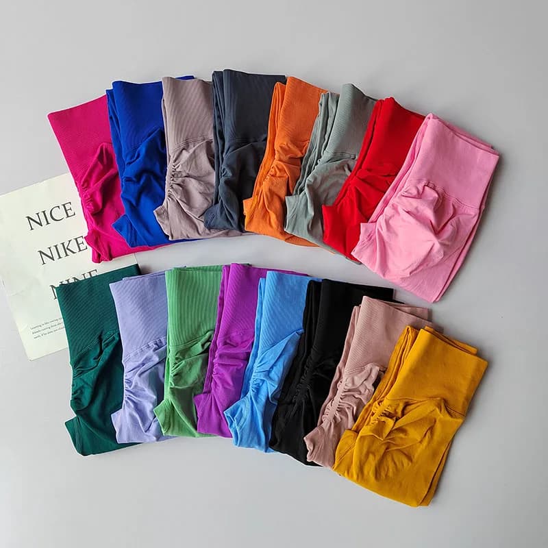 طماق يوجا عالية الخصر بتصميم الخوخ، تجفيف سريع وتنفس، مع رفع للأرداف، مثالية للتدريب والرياضة - 3