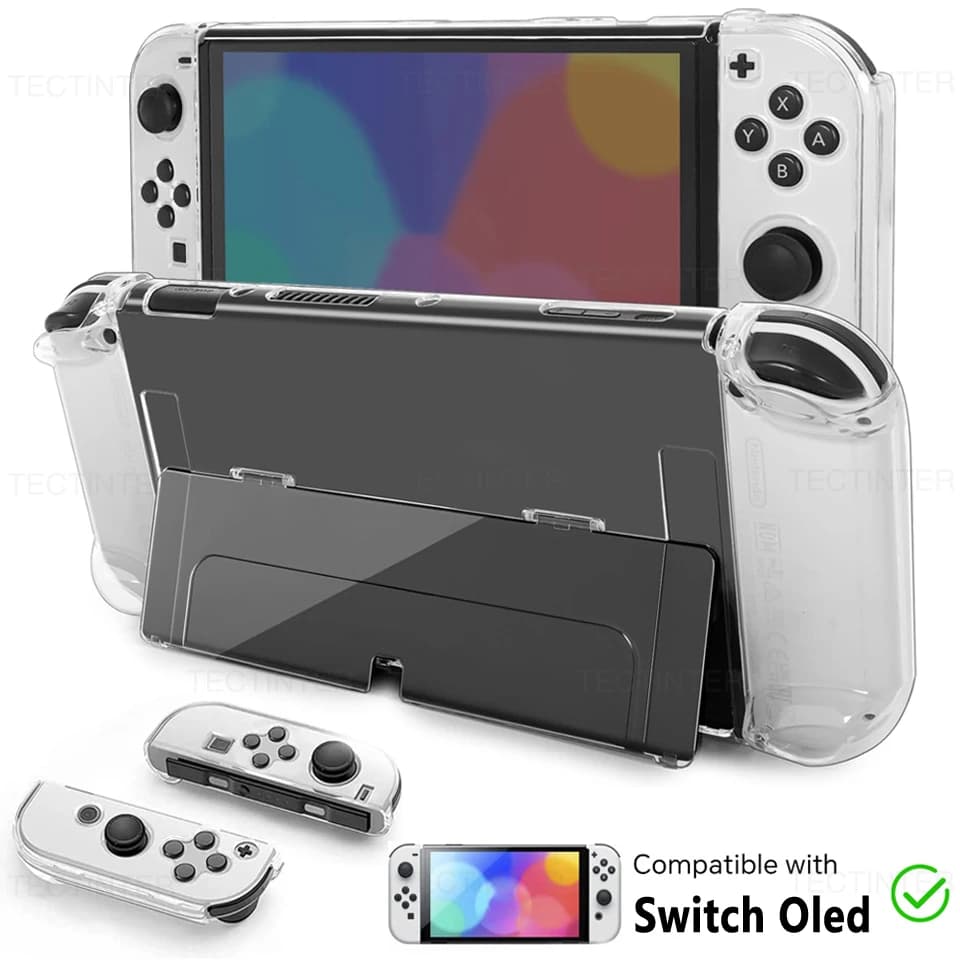 Transparent Soft TPU Protective Cover Case for Nintendo Switch Oled Game Console Protector Shell Split Skin Accessories