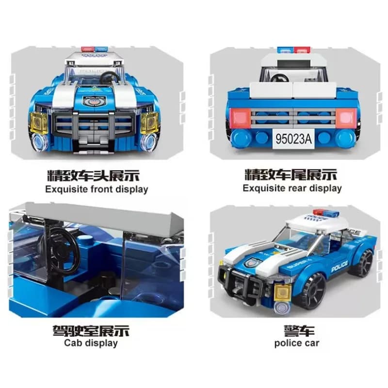 Children Education Toys DIY Block Patrol Helicopter Police Car Assembly Set Up Puzzle Kids Fun Boy Gifts - 4