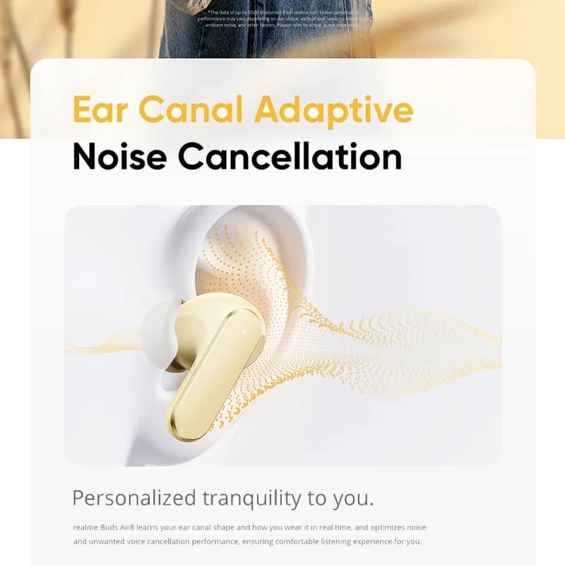 الإصدار العالمي ريالمي بدز اير 8 إلغاء الضوضاء النشط سماعة أذن لاسلكية حقيقية ساعات بطارية بلوتوث 5.4 سماعات TWS - 5