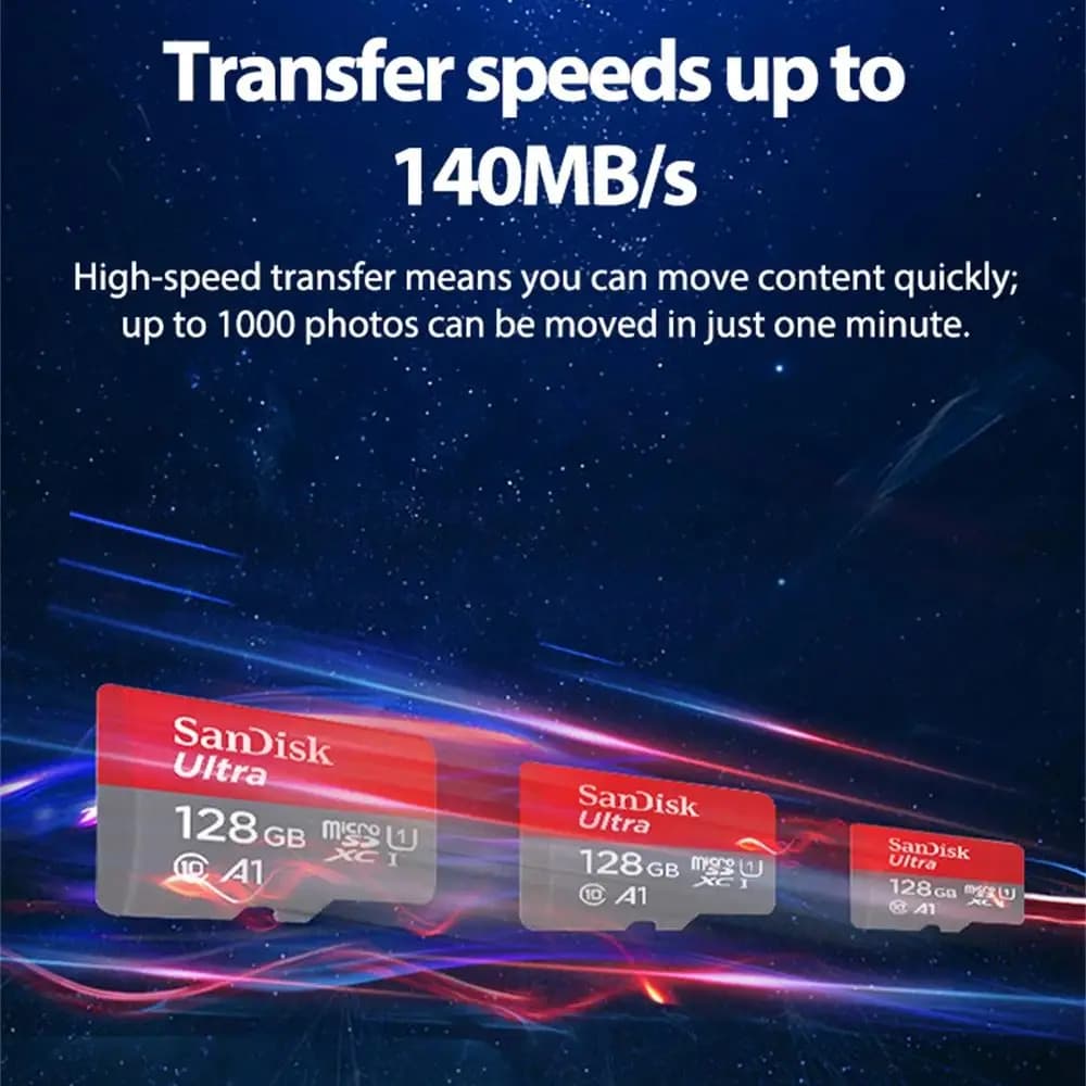Sandisk Ultra Micro SD 128GB 32GB U1 A1 Class 10 64GB 256GB Micro SD Card SD/TF Flash Card Memory Card 512G microSD For Phone PC - 5