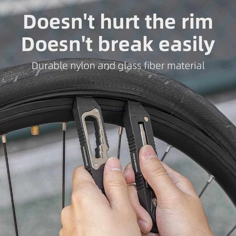 ROCKBROS Bicycle Wrench Set High Strength Multifunctional Portable Bicycle Tire Levers Ratchet Wrench Kit Bike Tire Prying Rod - 3