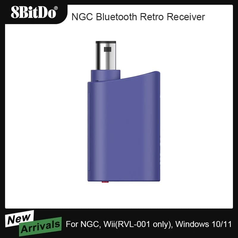 8BitDo Bluetooth NGC Retro Recelver Wireless Adapter Dongle for Nintendo GameCube Wii for Windows 10/11 Game Accessories