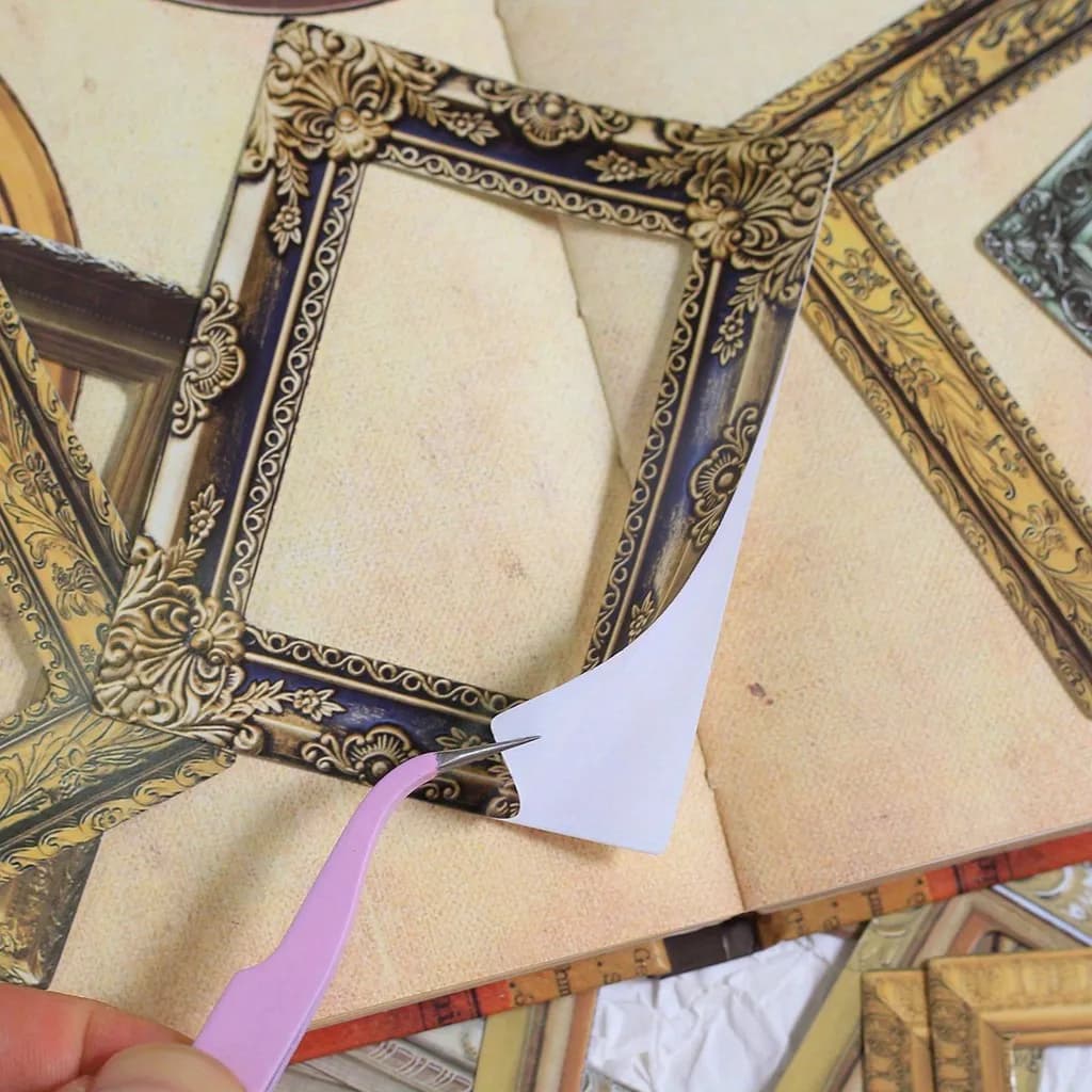 جورنام، 80 ملصق ورقي بإطار عتيق، لصنع المجلات والكولاج، لوازم سكرابوكينغ - 6