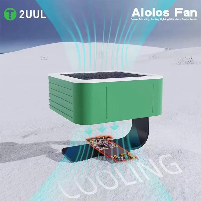 2UUL Aiolos Smoke Extracting Fan with Lighting Function for Mobile Phone Maintenance Motherboard Welding Repair Cooling Fan - 6