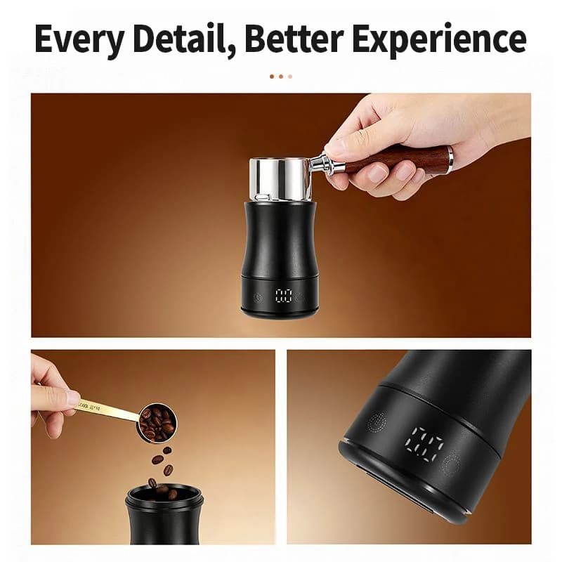 OANKR 58mm Dosing Cup with 0.1g High-precision Coffee Scale Station, 2 IN 1 LED Display Espresso Tools, Chic Barista Tool Gift - 6