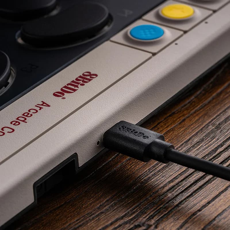 8BitDo وحدة تحكم أركيد لاسلكية بجميع الأزرار لسويتش 1/2 وويندوز، مفاتيح ميكانيكية منخفضة، 4 أزرار قابلة للبرمجة - 5