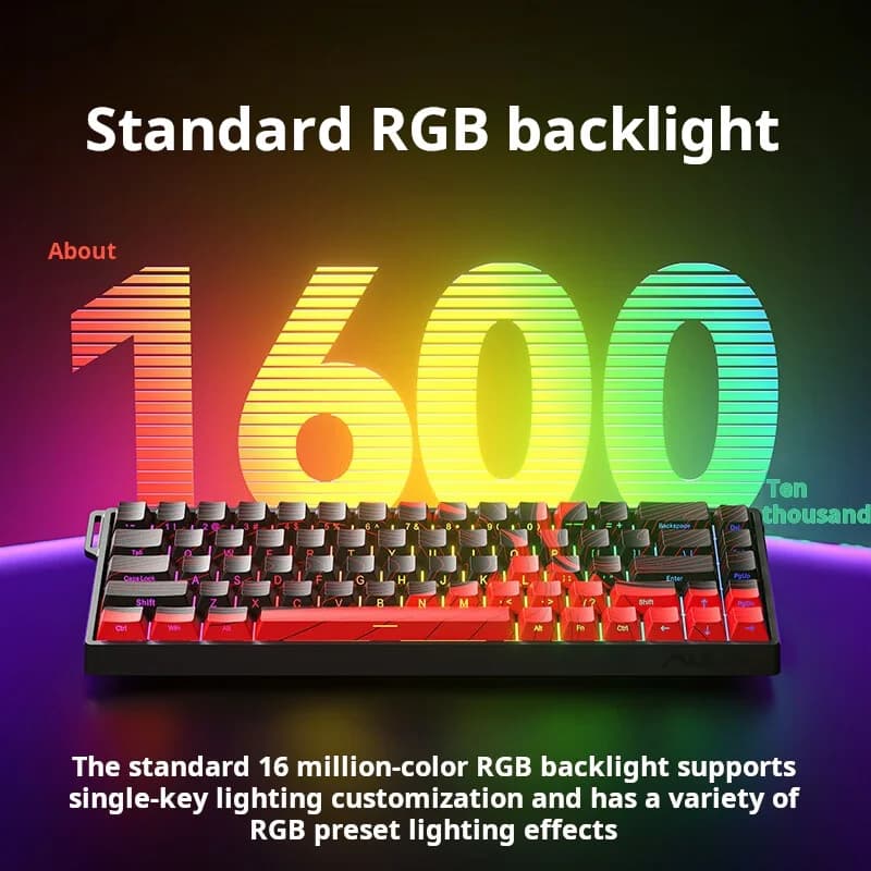 AULA WiN 60 لوحة مفاتيح ميكانيكية محورية مغناطيسية RT مع اتصال سلكي للألعاب، مفك ويب، معدل استجابة 8K - 5