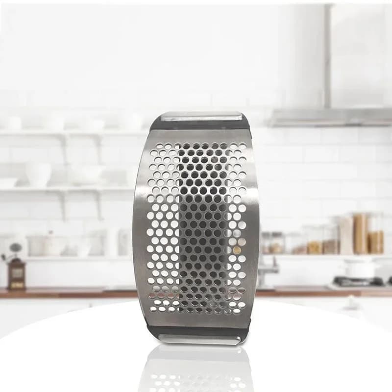 كبسثة ثوم يدوية من الفولاذ المقاوم للصدأ لفرم الثوم والخضروات والفاكهة، أدوات مطبخ عملية - 4