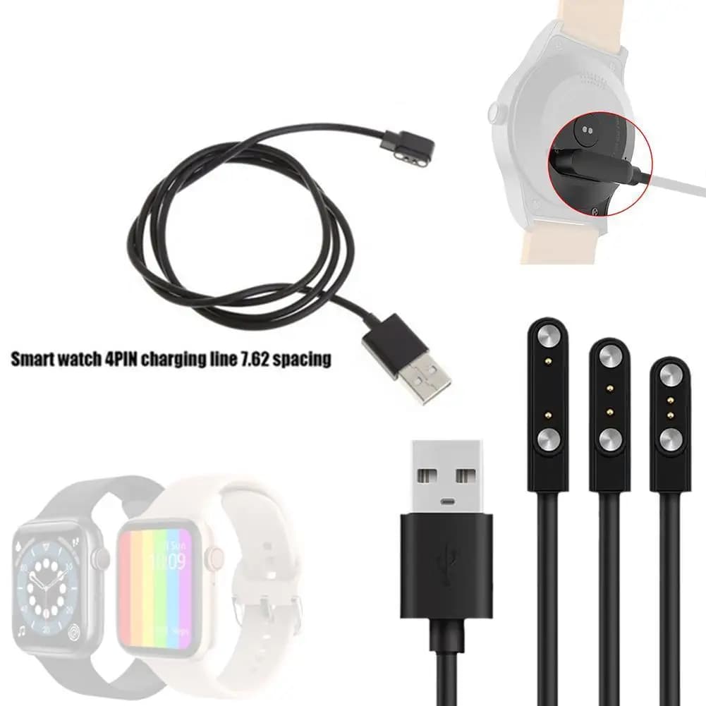Magnetic Charge Charging Cable For Smart Watch For 2 Pins 2.84/4/7.62mm Distances Black Novel USB Power Charger Cables Universal - 3