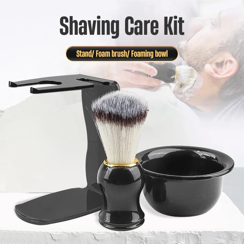 1/2/3Pcs Professional Shaving Brush Set 3-in-1 Shave Kits, Shaving Bowl and Shaving Stand, Father's Day Men's Gift Kit
