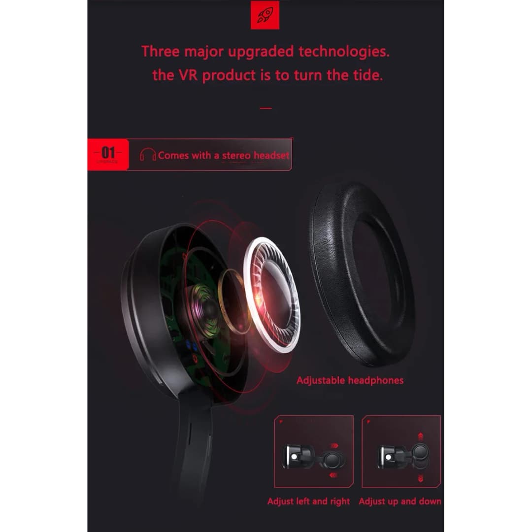 VR Shinecon 10.0 خوذة نظارات ثلاثية الأبعاد الواقع الافتراضي نتوء (غطاء) للهواتف الذكية نظارات الهاتف الذكي سماعة Viar لعبة فيديو مناظير - 2