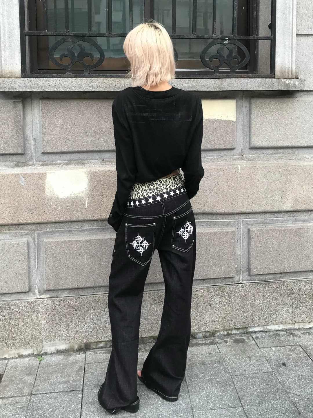 تي شيرت قوطي عتيق من Genayooa للنساء، كم طويل، أزرار، قمصان ريترو Y2k، قمصان سوداء، قمصان Streetwear، قمصان مطبوعة 2000s، قمصان خريفية - 5