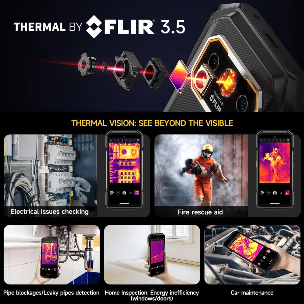Ulefone Armor 27T 4G 10600mAh Rugged Phone Android 15 Smartphone 24GB +256GB  6.78"FHD+ 120Hz 64MP Night Vision Camera NFC - 2