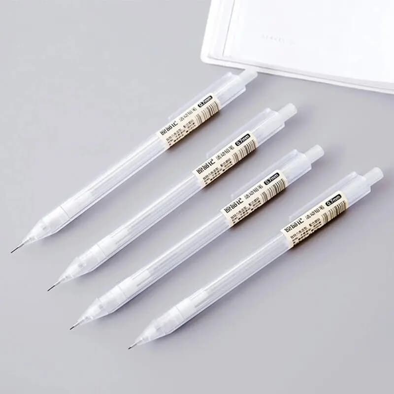 Mechanical Pencils with Refills Set 2B 0.5 0.7 mm Transparent Drafting Writting Supplies Japanese Style Stationery - 3
