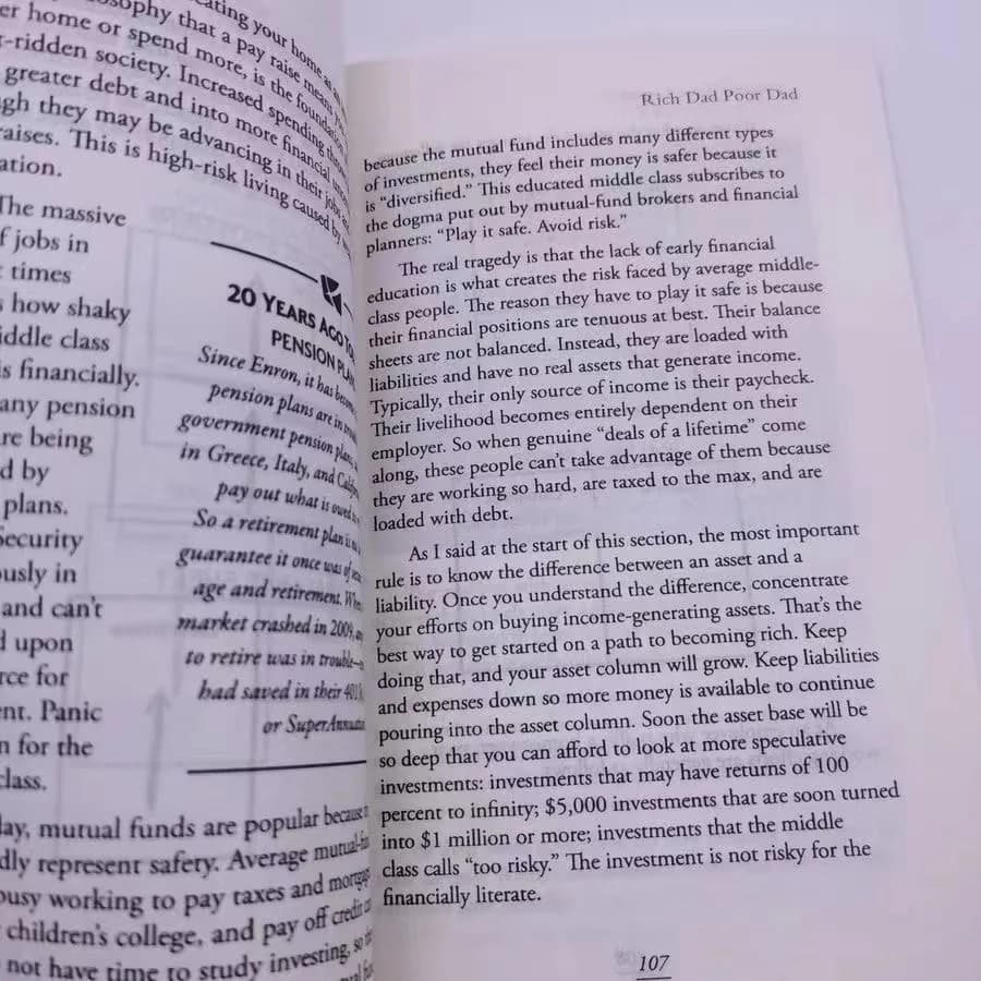 RICH DAD POOR DAD Robert Toru Kiyosaki Personal Finance Children Books Financial Intelligence Enlightenment Education book - 6