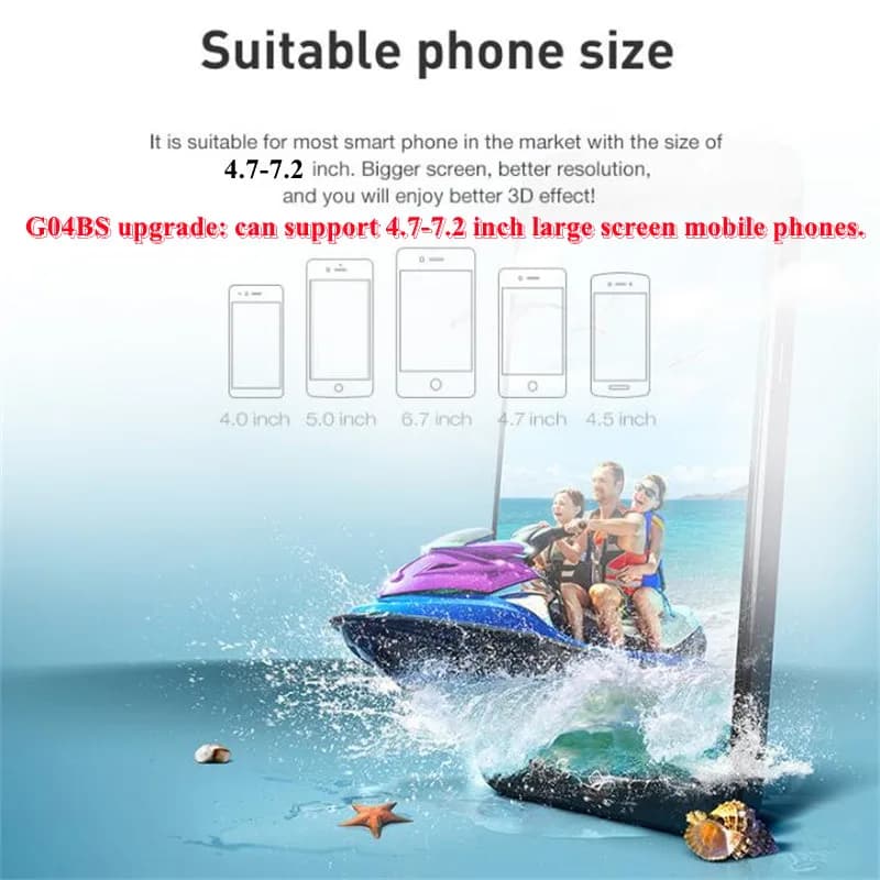 نظارات الواقع الافتراضي اللاسلكية IMAX شاشة ضخمة نظارات ثلاثية الأبعاد صندوق كرتون جوجل سماعة رأس VR للهاتف 4.7-7.2 بوصة، دعم لوحة الألعاب - 2