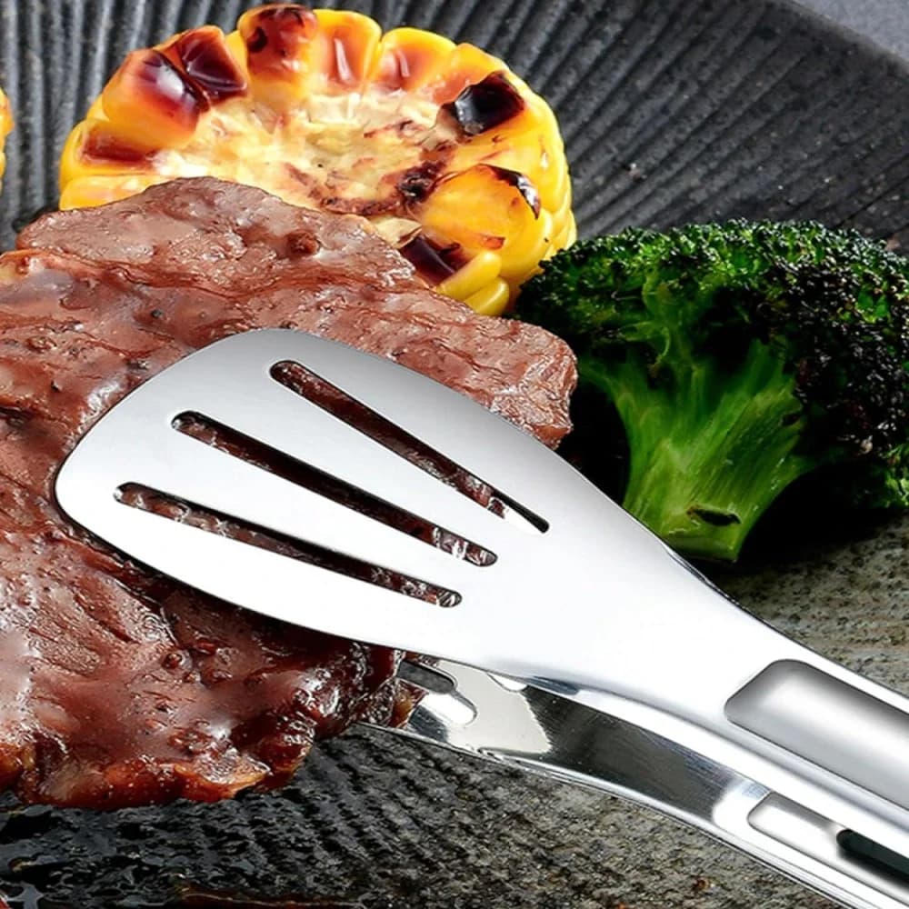 New Stainless Steel Food Tongs BBQ Meat Salad Bread Clip Barbecue Grill Buffet Clamp Non-slip Tong Cooking Tools Kitchen Gadgets - 3