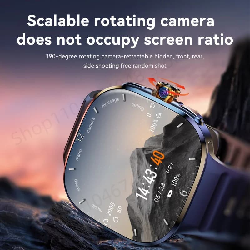 M99 Smartwatch 5G With 2.4inch Amoled Screen 900W Rotating Camera WIFI GPS Position Compass NFC Bluetooth Smart Watch Men Women - 6