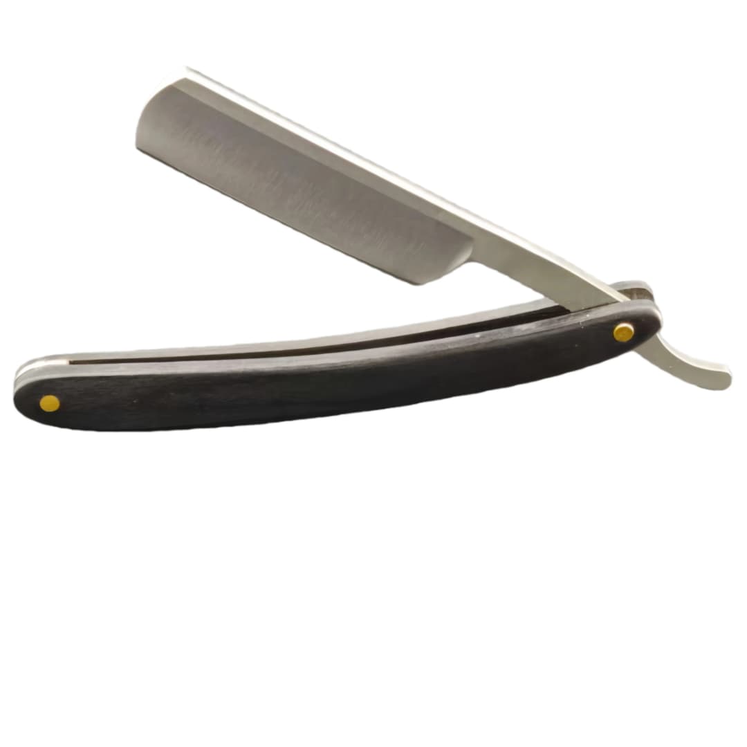 شفرة حلاقة مستقيمة فاخرة من الفولاذ المقاوم للصدأ: حادة، قابلة للطي، شفرة حلاقة يدوية احترافية لدقة حلاقة اللحية - 6