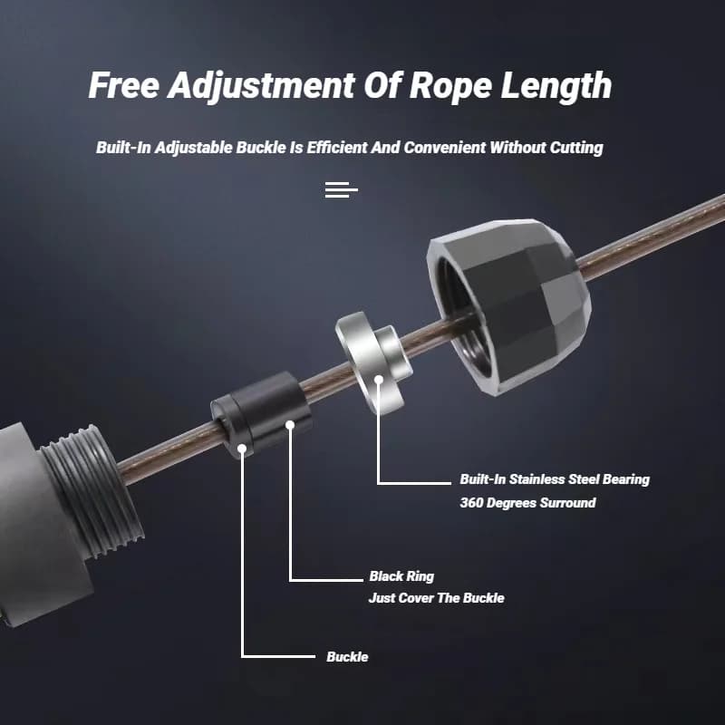 Jump Rope Steel Wire Skipping Exercise Adjustable Jumping Fitness Workout Training Home Sport Equipment Tangle-Free Student - 3