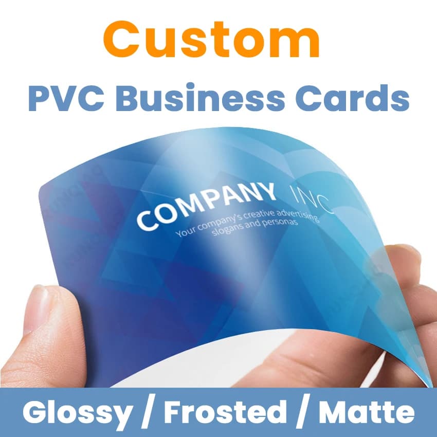بطاقات عمل مخصصة من البلاستيك PVC، بطاقات مضادة للماء، بطاقات مزدوجة الوجهين مخصصة للأعمال، بطاقة PVC شخصية