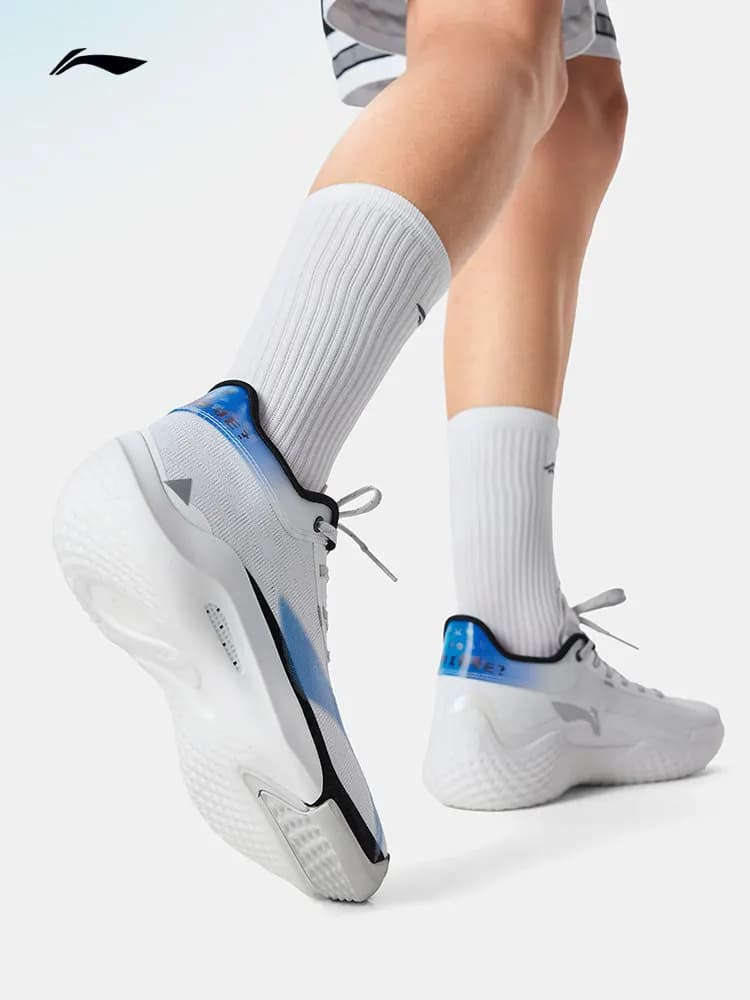 LI NING Men mid-top basketball shoes with stability, wear resistance, anti-slip, cushioning, and rebound performance - 5
