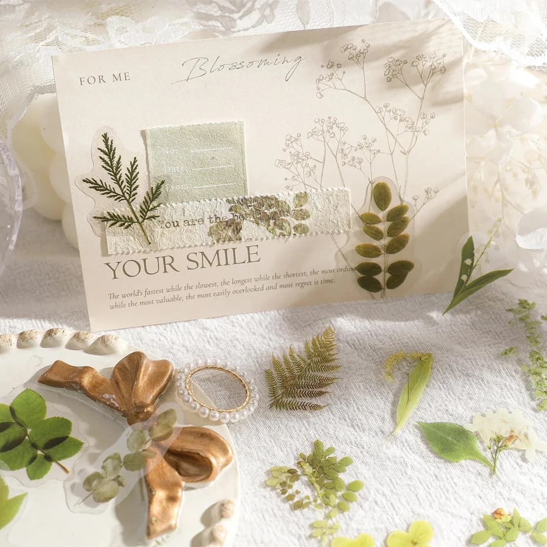 45 قطعة لغة الزهور Kawaii PET المجلات ملصق مجموعة للهدايا التعبئة سكرابوكينغ ألبوم مخطط مجلة الفنون Craft بها بنفسك الحرفية - 4