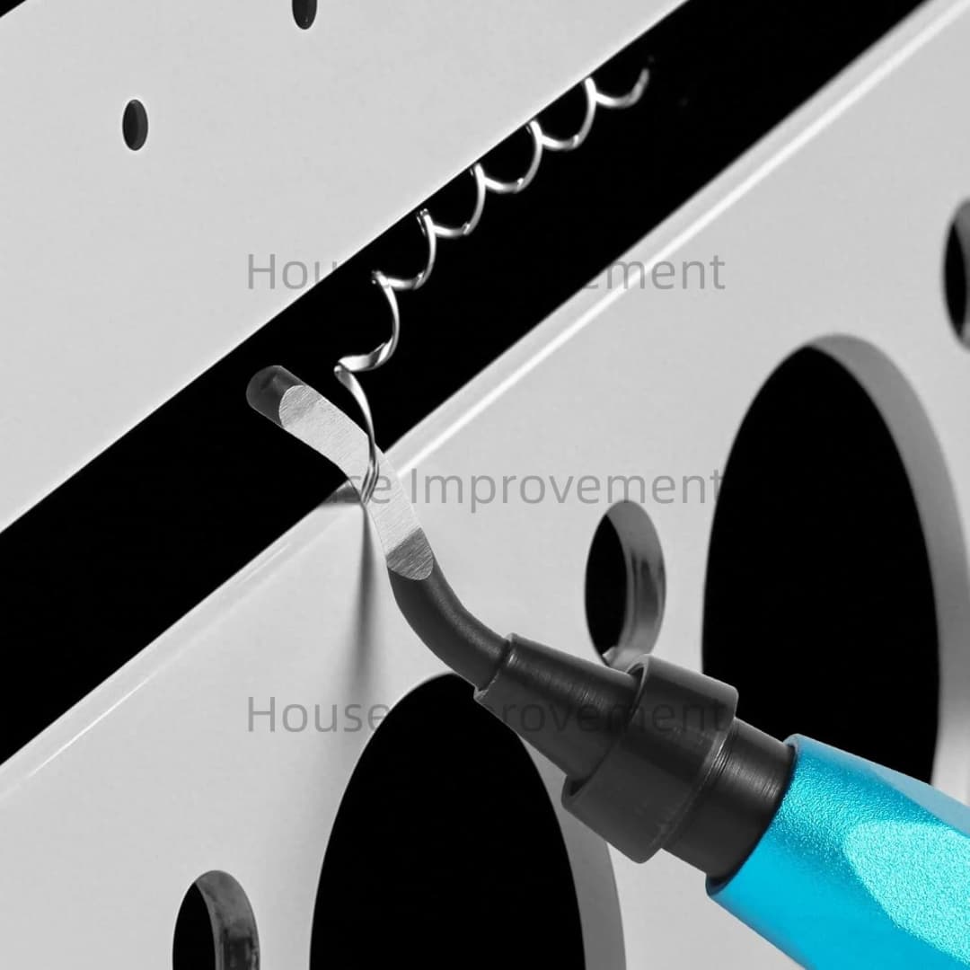 Deburring Tool Set with 11pcs High Speed Steel Swivel Blades Burr Removal Tool for Metal Resin PVC Pipes Copper Plastic Aluminum - 5