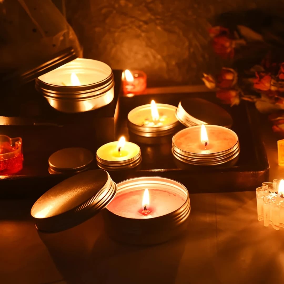 مجموعات صنع الشموع 100 جرام شمع الصويا لتقوم بها بنفسك صنع الشموع مادة الشموع المعطرة شمعة لا دخاني شمعة معدنية الفتيل حاملي الشموع صنع - 3