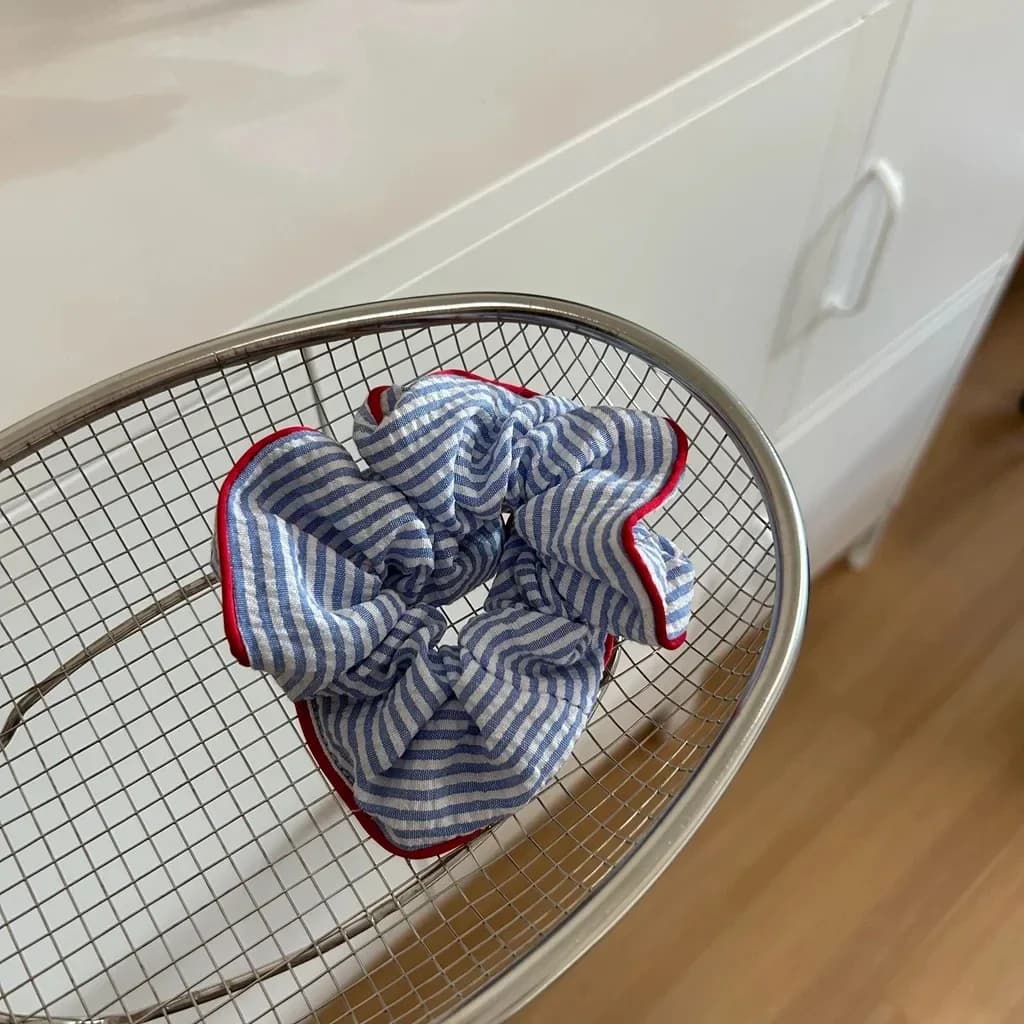 جديد الأحمر هيم الأزرق مخطط الشعر التعادل الحلو الطازجة مطاطا رباط شعر الفتيات النساء إكسسوارات الشعر - 6