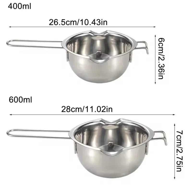 Stainless Steel Candle Wax Melting Boiler Pot with Heat Resistant Handle for Melting Chocolate Candy and Candle Making Supplies - 6
