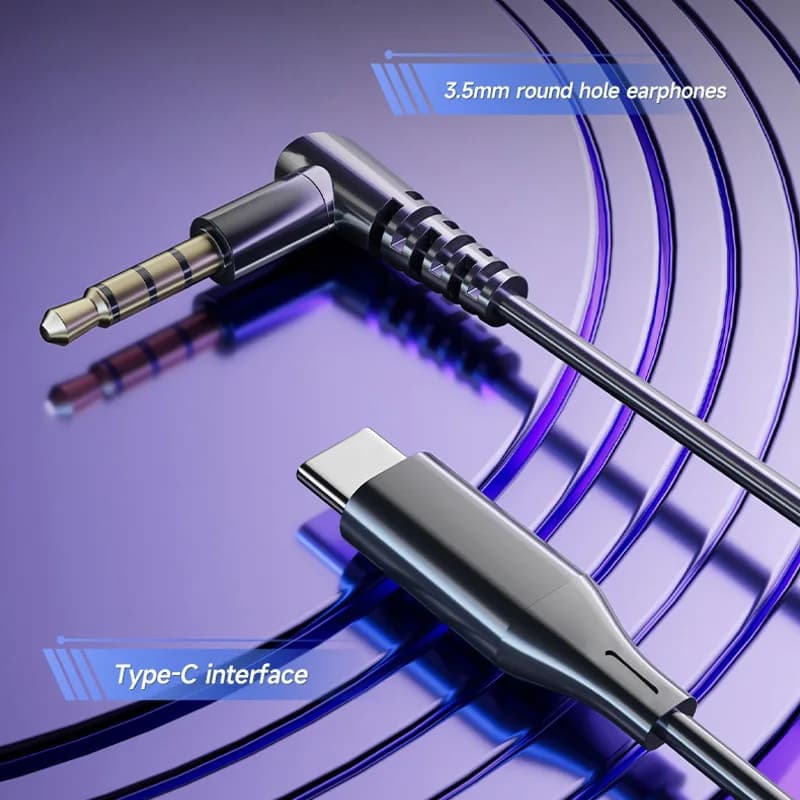 سماعات رأس للألعاب الرياضية الإلكترونية، صوت محيطي 7.1، ستيريو هاي فاي، سماعات سلكية 3.5mm/Type-C، ميكروفون مزدوج، سماعات أذن PUBG - 6