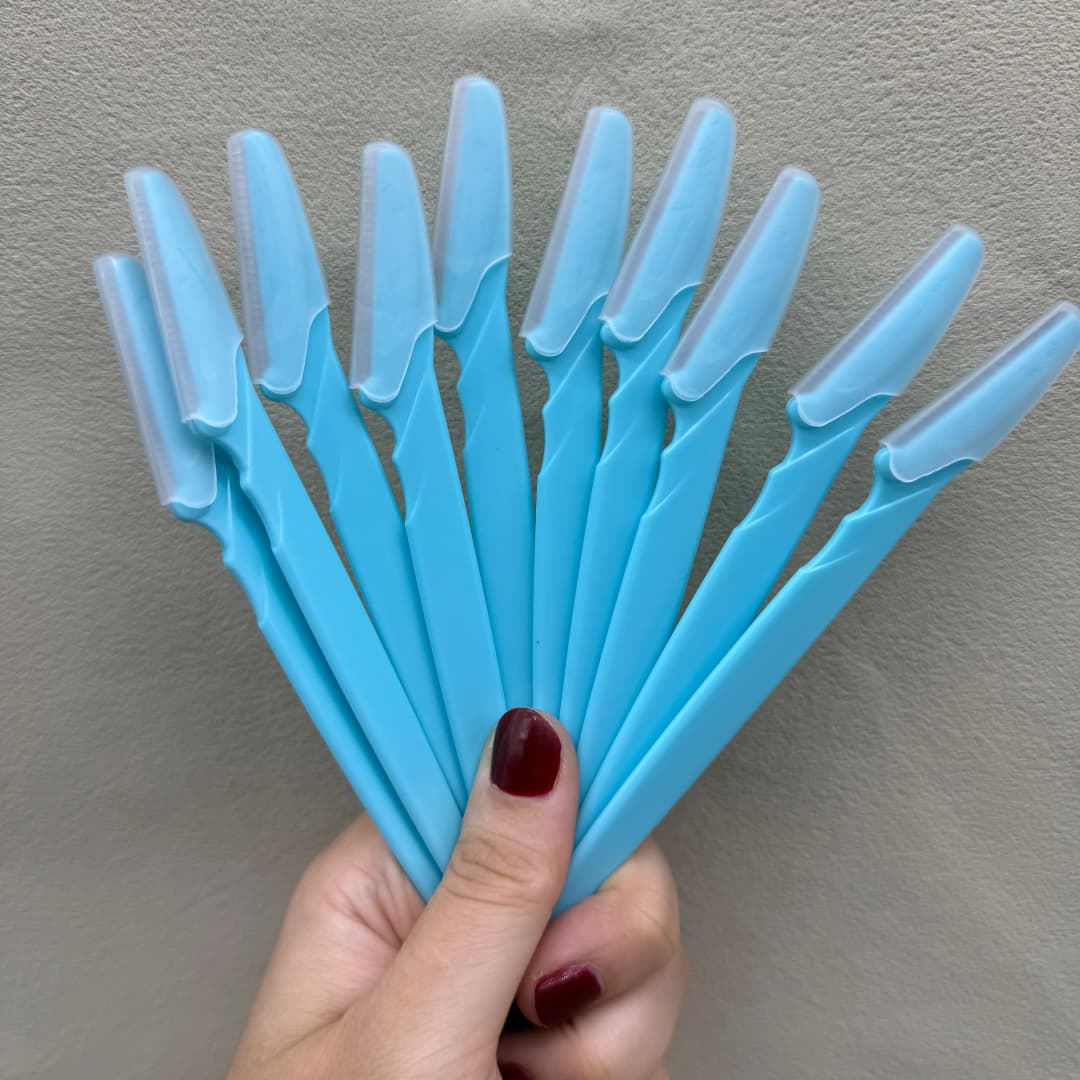 3/10 قطع أدوات إزالة شعر الحاجبين شفرة آمنة لتشذيب الحاجبين ماكينة حلاقة الوجه النسائية المحمولة - 5